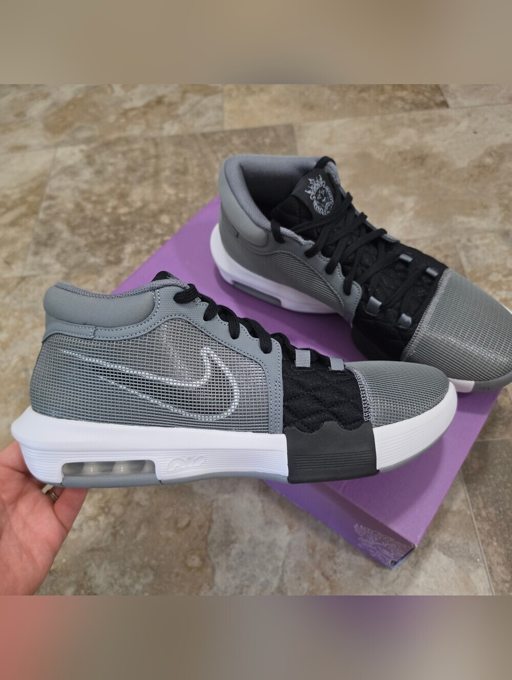 Nike LeBron Witness 8 Cool Grey Black Men's Size 12